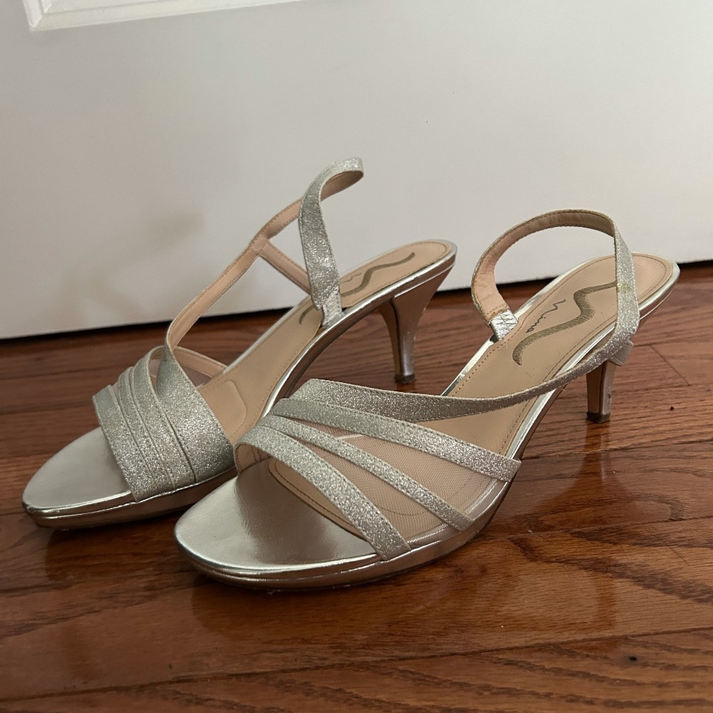 Nina silver heels